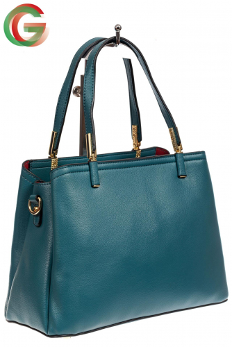 Классическая сумка тоут-шоппер из эко-кожи, цвет синий