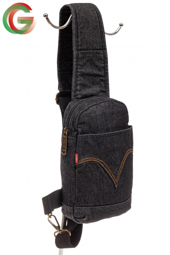 Текстильный слинг-рюкзак для мужчин, цвет темно-серый
