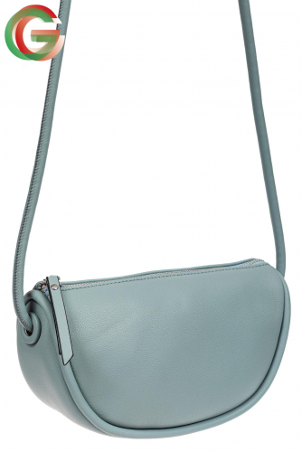 Кожаная сумка Saddle Bag, цвет голубой