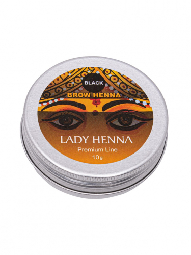 Черная - краска для бровей на основе хны LADY HENNA Premium Line