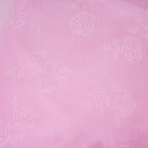 Штора вуаль с тиснением роза 200*260 см светло-розовый