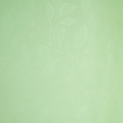 Штора вуаль с тиснением листья 300*260 см светло-зеленый