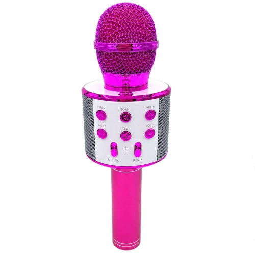 Колонка-микрофон WS-858 (BluetoothMicro SDUSBкараоке) розовый