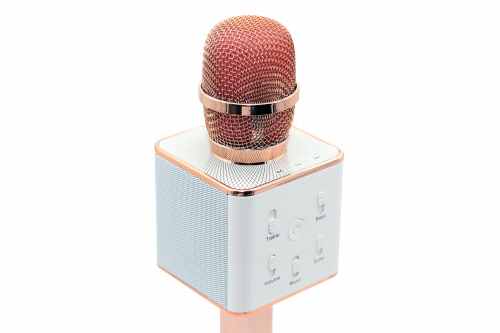 Колонка-микрофон Q-7 (BluetoothUSB функция караоке) розовая