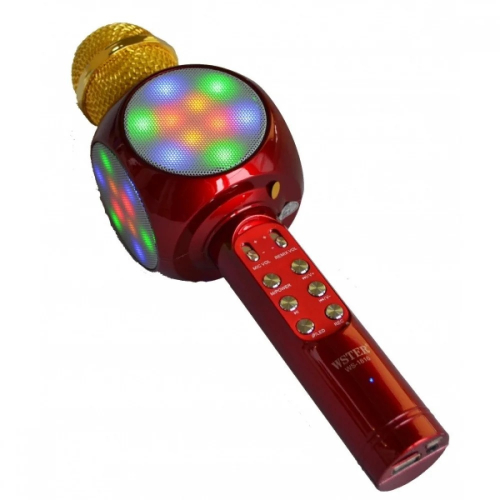 Колонка-микрофон WS-1816 (BluetoothMicro SDUSBFMLEDкараоке) красный