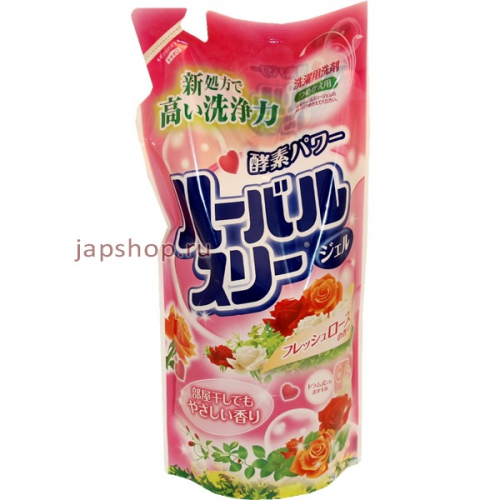 Mitsuei Гель для стирки белья с ароматом роз, мягкая упаковка, 800 мл (4978951060632)