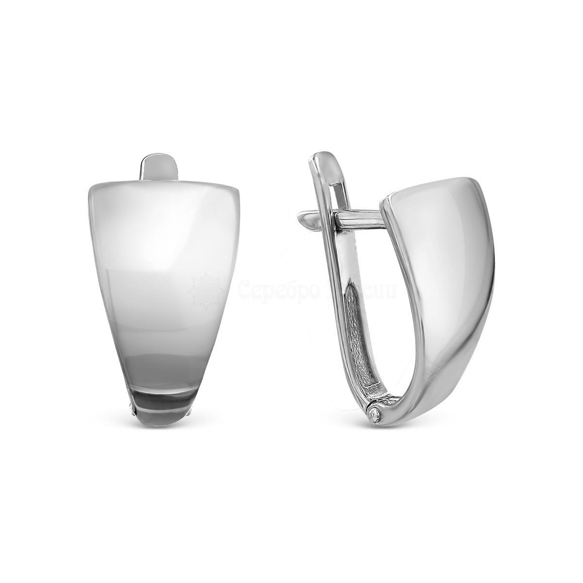 Серьги из серебра родированные 925 пробы С-3422-Р