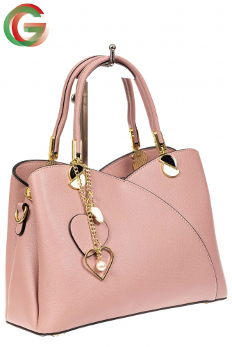 Женская сумка тоут из экокожи, цвет розовый