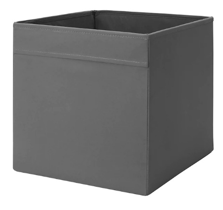 ДРЁНА Коробка, темно-серый, 33x38x33 см