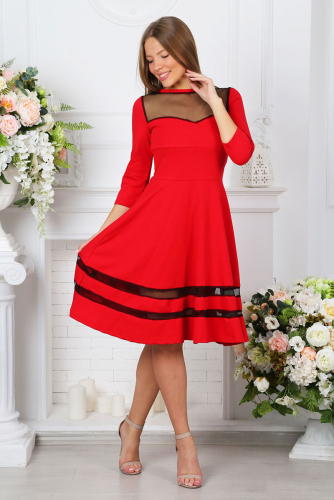 Платье П 171 (Красное)