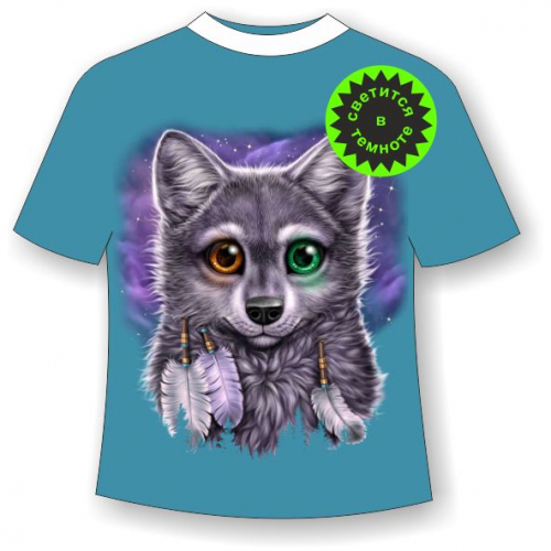 Подростковая футболка Разноглазый волчонок 1048