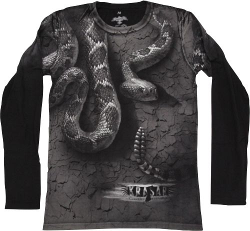 Мужская футболка с длинным рукавом Гремучая змея KPT186