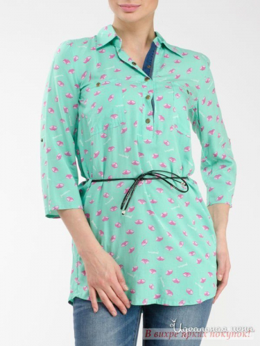 Блуза Look At Fashion 028781, зеленый губы (46)