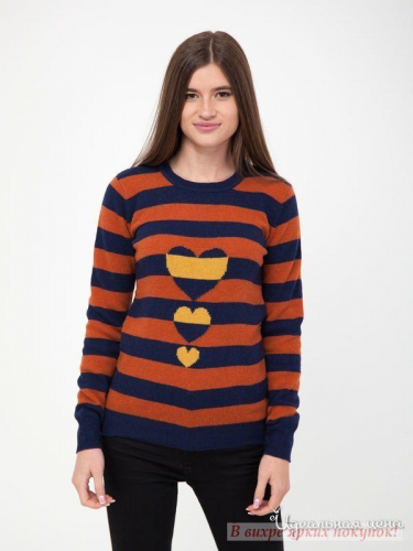Пуловер Little marcel H12IIF084BOMBAY, кирпичный/темно-синий (S)