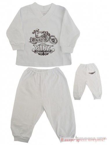 Пижама NICE-KID Б114, Белый (68)