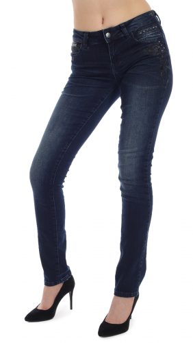 Стильные джинсы скинни L.M.V. с декором  - лидер последнего модного показа уже в Москве. Полный размерный ряд В2№253 ОСТАТКИ СЛАДКИ!!!!