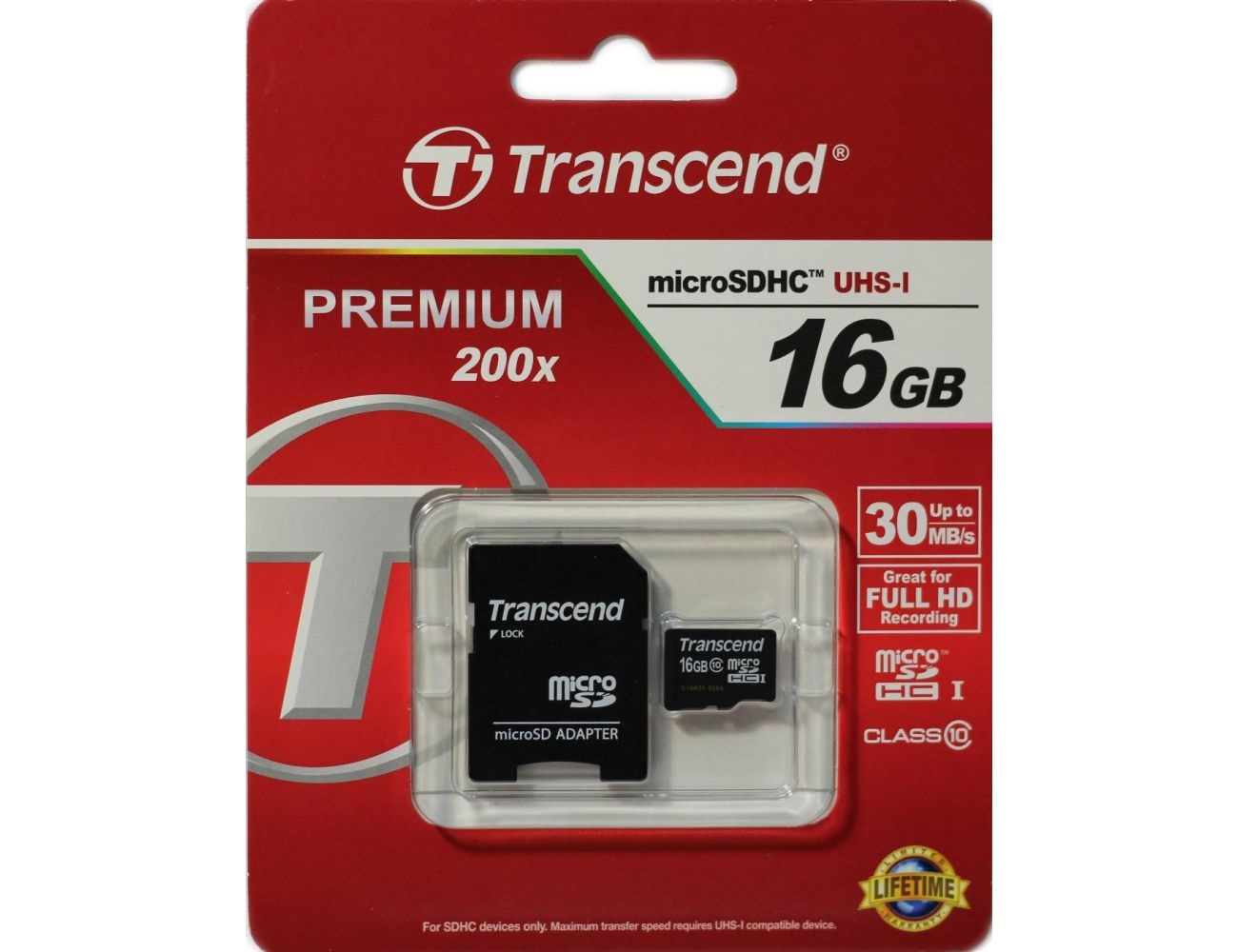 Карта памяти transcend 16gb