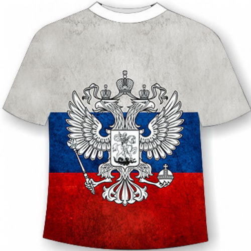 Детская футболка с флагом России №516