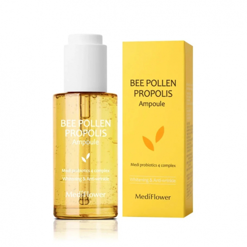 Витализирующая сыворотка с прополисом и пчелиной пыльцой Medi Flower Bee pollen Propolis Ampoule 50мл
