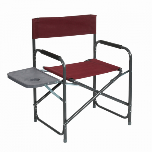 Кресло KUTBERT, В80*Ш60*Г55, складное,подлоктн.,столик,стал.каркас,до 110 кг,цв.красн.(1268)(89-012)