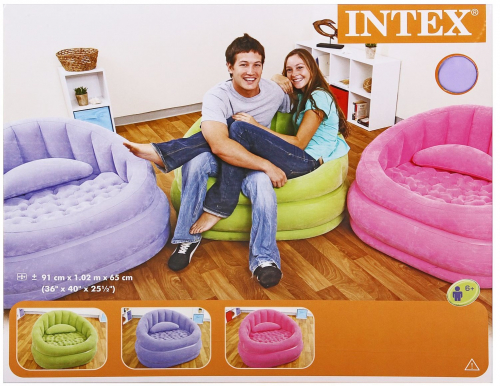 Кресло INTEX флокированное (91х102х65 см.) (68563)