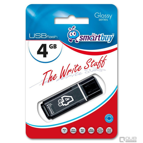 Флэш-диск USB SmartBuy 4 GB Clossy seriaes Black