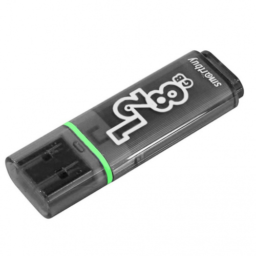 Флэш-диск USB SmartBuy 128 GB Glossy series Dark Grey USB 3.0