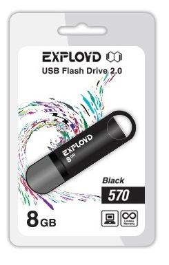Флэш-диск USB Exployd 8 GB 570 черный