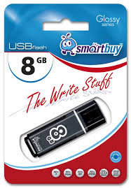 Флэш-диск USB SmartBuy 8 GB Glossy series Black