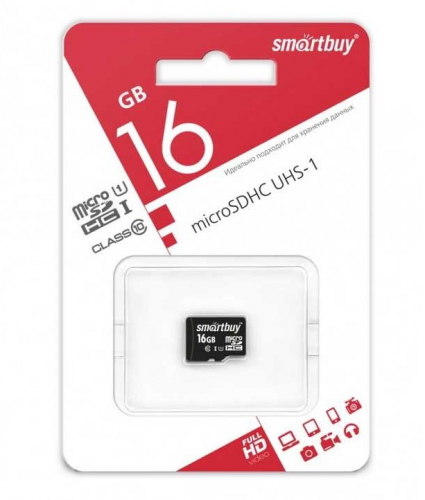 Карта памяти SmartBuy 16 GB (micro SDHC, class10) без адаптера