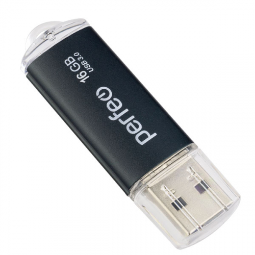 Флэш-диск USB Perfeo16 GB C14 black metal USB 3.0