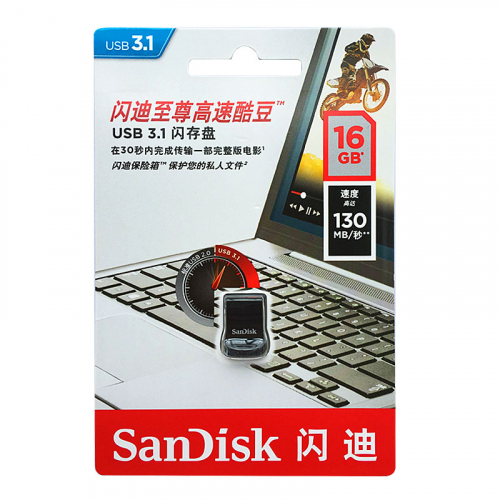 Флэш-диск USB SanDisk 16 GB CZ430 Ultra Fit USB 3.0/3.1