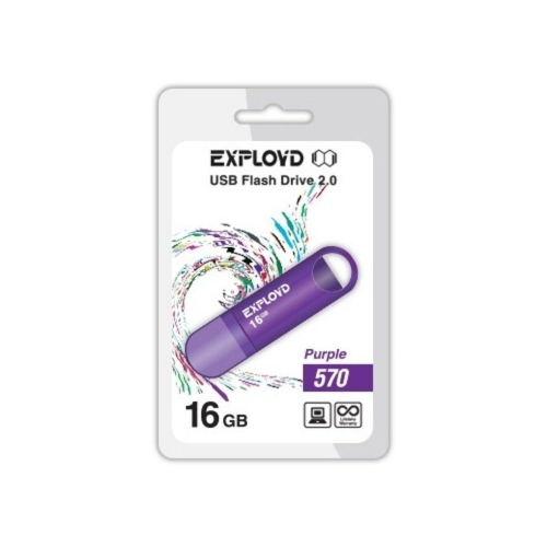Флэш-диск USB Exployd 16 GB 570 пурпурный