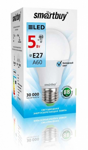 Светодиодная (LED) Лампа Smartbuy-A60-11W/3000/E27 (11W/теплый/E27)
