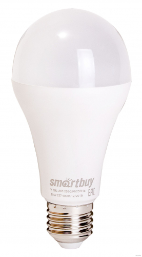 Светодиодная (LED) Лампа Smartbuy-A65-25W/4000/E27 (25W/теплый/E27)