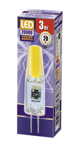 Светодиодная (LED) Лампа Jazzway PLED-G4 COB 3W/5500/G4 240Lm