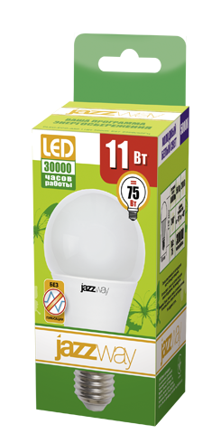 Светодиодная (LED) Лампа Jazzway ECO A60 (груша)-11W/4000/E27 880Lm (11W/холодный/E27)