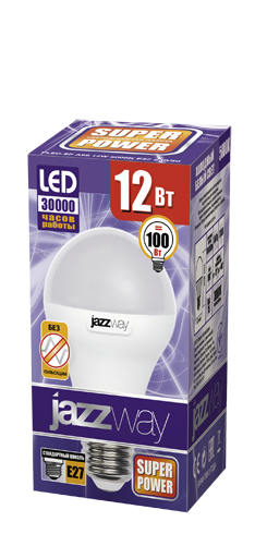 Светодиодная (LED) Лампа Jazzway SP A60 (груша)-12W/5000/E27 1080Lm (12W/холодный/E27)