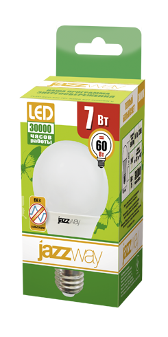 Светодиодная (LED) Лампа Jazzway ECO A60 (груша)-7W/4000/E27 580Lm (7W/холодный/E27)