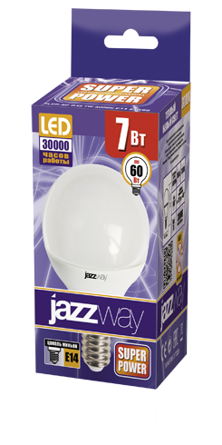 Светодиодная (LED) Лампа Jazzway SP G45 (шар)-7W/5000/E14 560Lm (7W/холодный/E14)