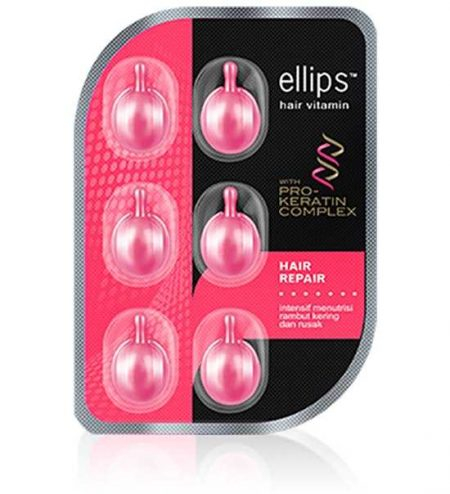 блистер Ellips Pro-Keratin Hair Repair (розовый) 6 капсул