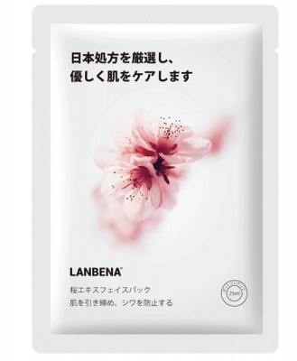 Lanbena Cherry Blossom Mask Тканевая маска для лица с экстрактом сакуры