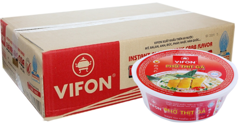 Рисовая лапша-суп Фо Га в тарелке Vifon 