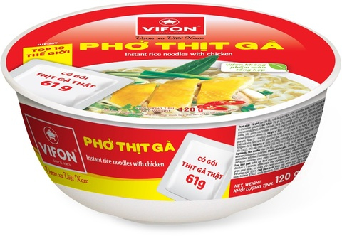 Рисовая лапша-суп Фо Га в тарелке Vifon 