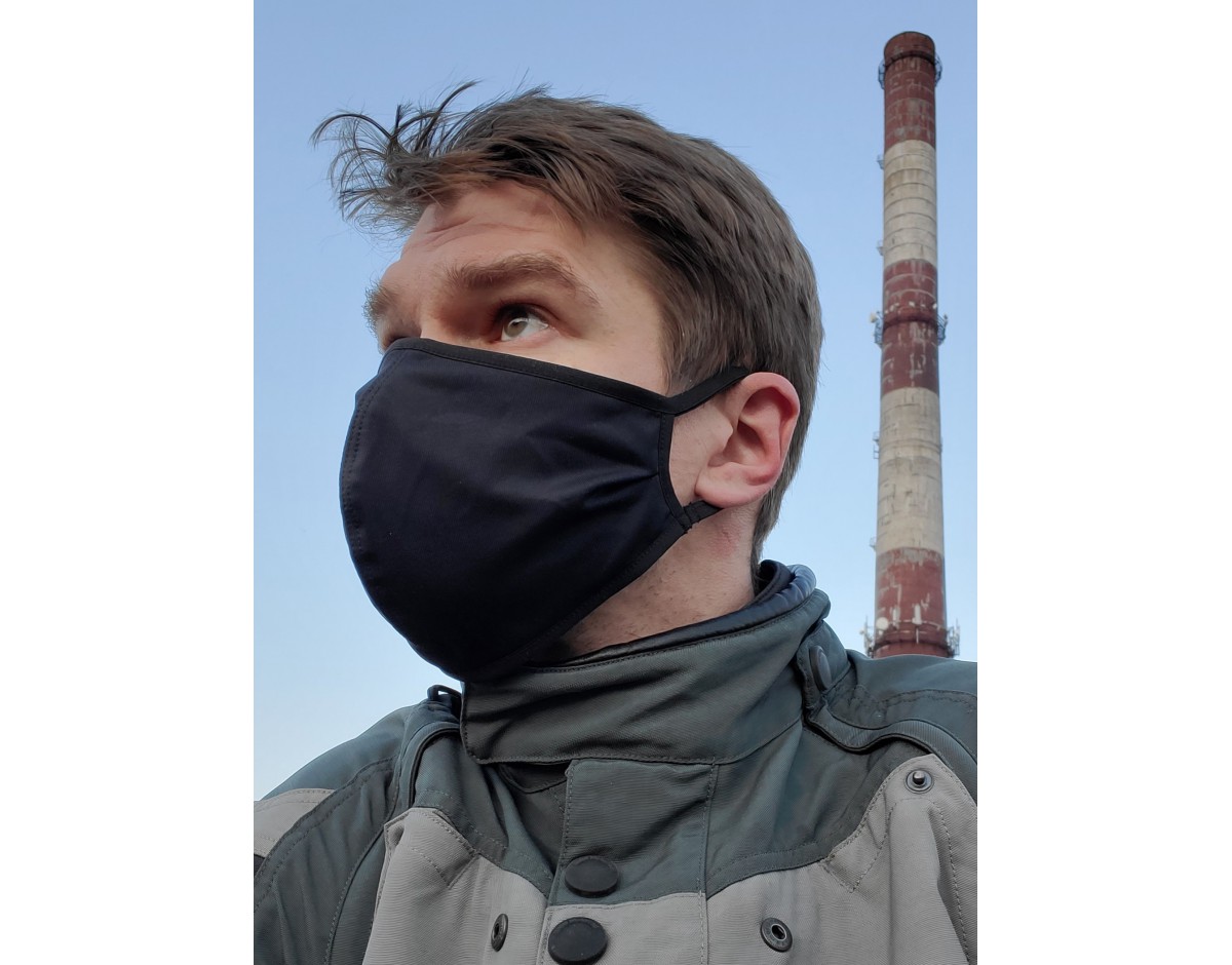 маска защитная двухслойная многоразовая моноцвет BIFLEX + COTTON