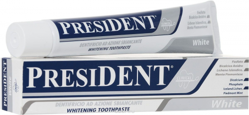 Зубная паста President WHITE 75мл