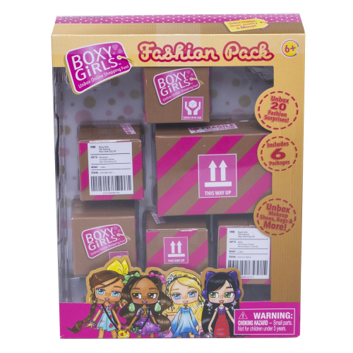 Игровой набор 6 посылок с сюрпризом для кукол Boxy Girls