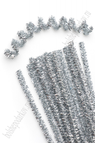 Проволока синельная металлик 100 шт (SF-3313) серебро