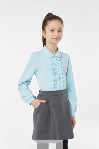 2S6-002-11811 Блузка для девочки UMKA,голубая