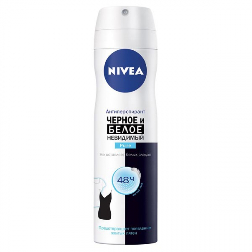 82230 Nivea Део-спрей женский Невидимая Защита для черного и белого 150 мл.